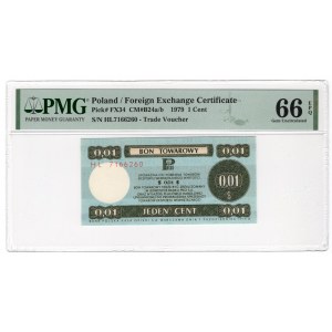 PEWEX - 1 cent 1979 - seria HL - PMG 66 EPQ