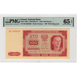 100 złotych 1948 - seria HC - PMG 65 EPQ