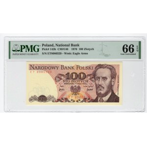 100 złotych 1976 - seria ET - PMG 66 EPQ