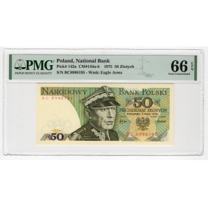 50 złotych 1975 - seria BC - PMG 66 EPQ