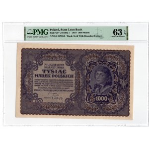 1.000 marek 1919 - III Serja A - PMG 63 EPQ