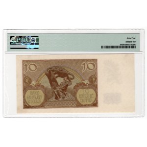 10 złotych 1940 - seria B - PMG 64 - rzadka seria