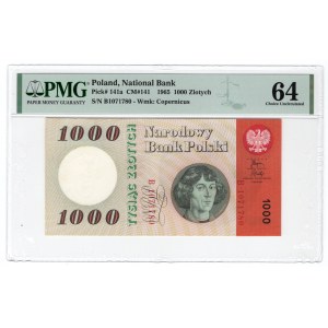 1.000 złotych 1965 - seria B - PMG 64