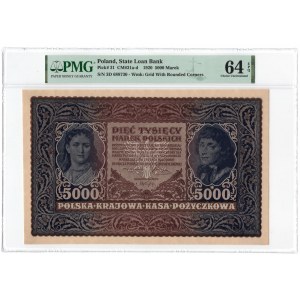 5.000 marek 1920 - III Serja D - PMG 64 EPQ