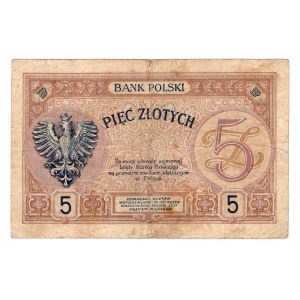 5 złotych 1919 - seria S.74.A. - RZADKI