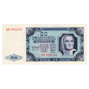 20 złotych 1948 - seria HM