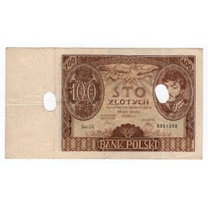 100 złotych 1934 - seria CG. Skasowany