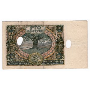 100 złotych 1934 - seria CG. Skasowany