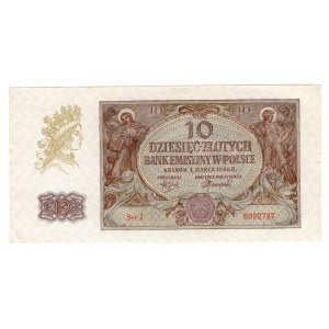 10 złotych 1940 - seria J.