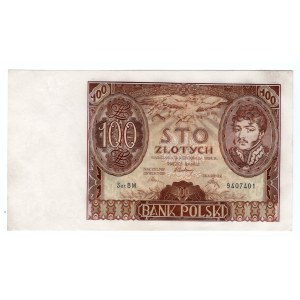 100 złotych 1934 - seria BM - znak +X+