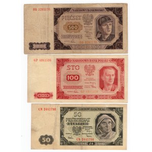 Zestaw 6 sztuk banknotów z 1948 roku