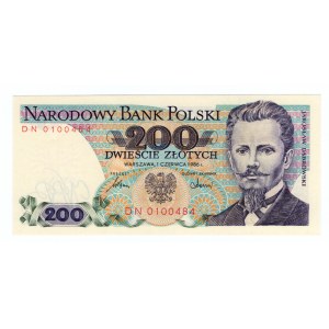 PRL - 200 złotych 1986 - seria DN