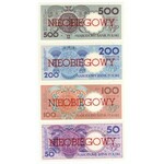 MIASTA POLSKIE, kompletny zestaw dziewięciu banknotów 1, 2, 5, 10, 20, 50, 100, 200, 500 złotych emisji 1 marca 1990 , NIEOBIEGOWY