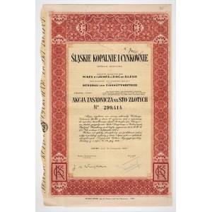 Śląskie Kopalnie i Cynkownie S.A. Lipny - 100 złotych 1937