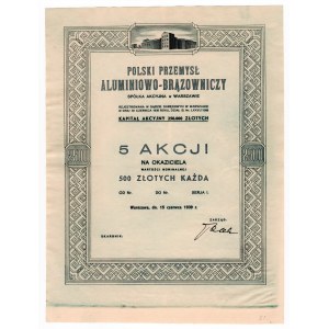 Polski Przemysł Aluminowo-Brązowniczy - 5 x 500 złotych 1939
