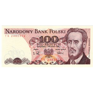 100 złotych 1988 – seria TK