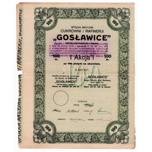 Spółka Akcyjna Cukrownii i RafinerjaiGosławice - 100 złotych 1925