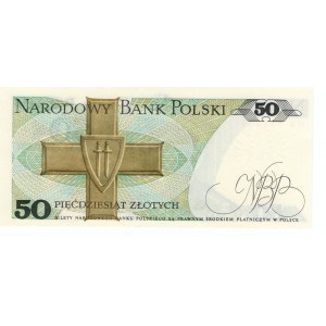 50 złotych 1988 - seria HA przesunięty druk