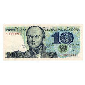 10 złotych 1982 - seria A