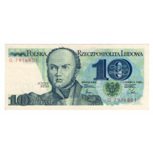 10 złotych 1982 - seria G