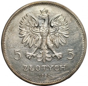 II RP -5 złotych 1932 - NIKE - NAJRZADSZY ROCZNIK