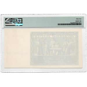 50 złotych 1936 - RZADKI - awers czysty rewers bez numeracji - PMG 64