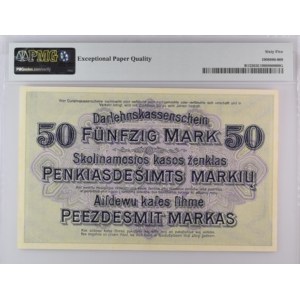 KOWNO - 50 marek 1918 - seria A - PMG 65 EPQ