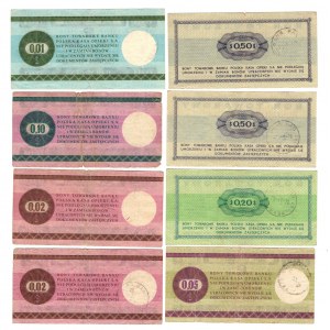 PEWEX - zestaw bonów od 1 centa do 5 centów 1969-1979
