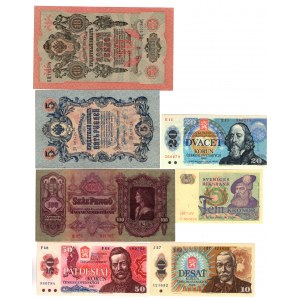 Zestaw 7 sztuk banknotów świata