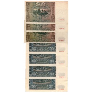 Zestaw 7 sztuk banknotów 1941