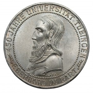 NIEMCY - Republika Weimarska - 3 marki 1927 - F, Stuttgart - Uniwersytet w Tybindze