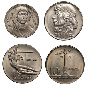 PRL - 4 x 10 złotych 1965-1969, mennicze