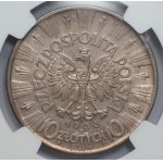 II RP - 10 złotych 1936 - Józef Piłsudski - NGC AU 58