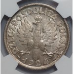 II RP - 2 złote 1924 - Kobieta i kłosy - Paryż - NGC AU 58