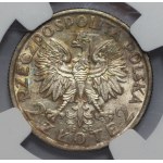 II RP - 2 złote 1932 - Głowa kobiety - NGC AU 58