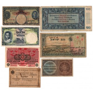 SET 7 sztuk Banknoty Świat