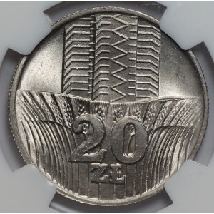 PRL - 20 złotych 1974 - Wieżowiec i kłosy - NGC MS 67