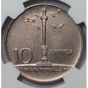 PRL - 10 złotych 1966 - Mała Kolumna - NGC UNC DETAILS
