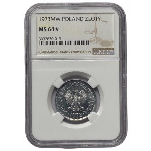 PRL - 1 złoty 1973 - NGC MS 64★