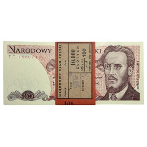 Paczka Bankowa 100 x 100 zł 1986 seria TT