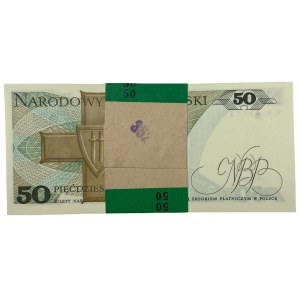 Paczka Bankowa 100 x 50 złotych 1988 seria KA