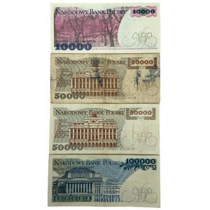 Set Banknotów III RP 4 sztuki 1988 -1990r