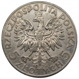 II RP - 5 złotych 1932 Głowa Kobiety ze znakiem mennicy