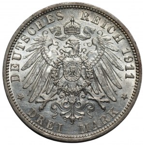 NIEMCY - Prusy - Wilhelm II - 3 marki 1911
