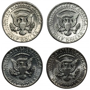 USA - 4 x 1/2 dolara 1964 Kennedy
