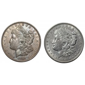 USA - 2 x 1 dolar 1921 - (D) Denwer