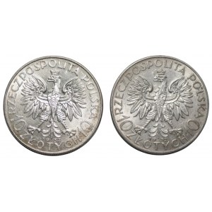 II RP - 2 x 10 złotych 1932 ze znakiem mennicy - Polonia