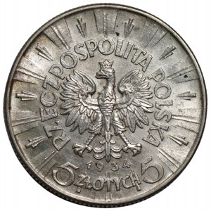 II RP - 5 złotych 1934 - Piłsudski Urzędowy