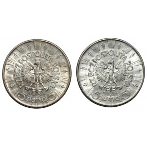 II RP - 2 x 5 złotych 1934 - urzędowy Piłsudski