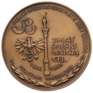 CHICAGO - medal 25 lat Polski Walczącej 1944-1965 Powstanie Warszawskie